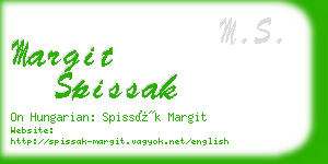 margit spissak business card